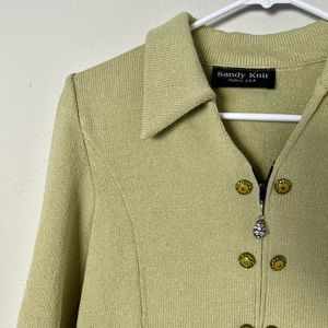 Size 6 Universal Goods Vintage Green Zip-Up Jacket